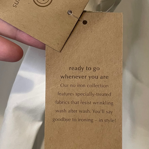 Coldwater Creek Womens Long Sleeve Collared Button Cotton Blouse White Size PXL - Picture 8 of 10